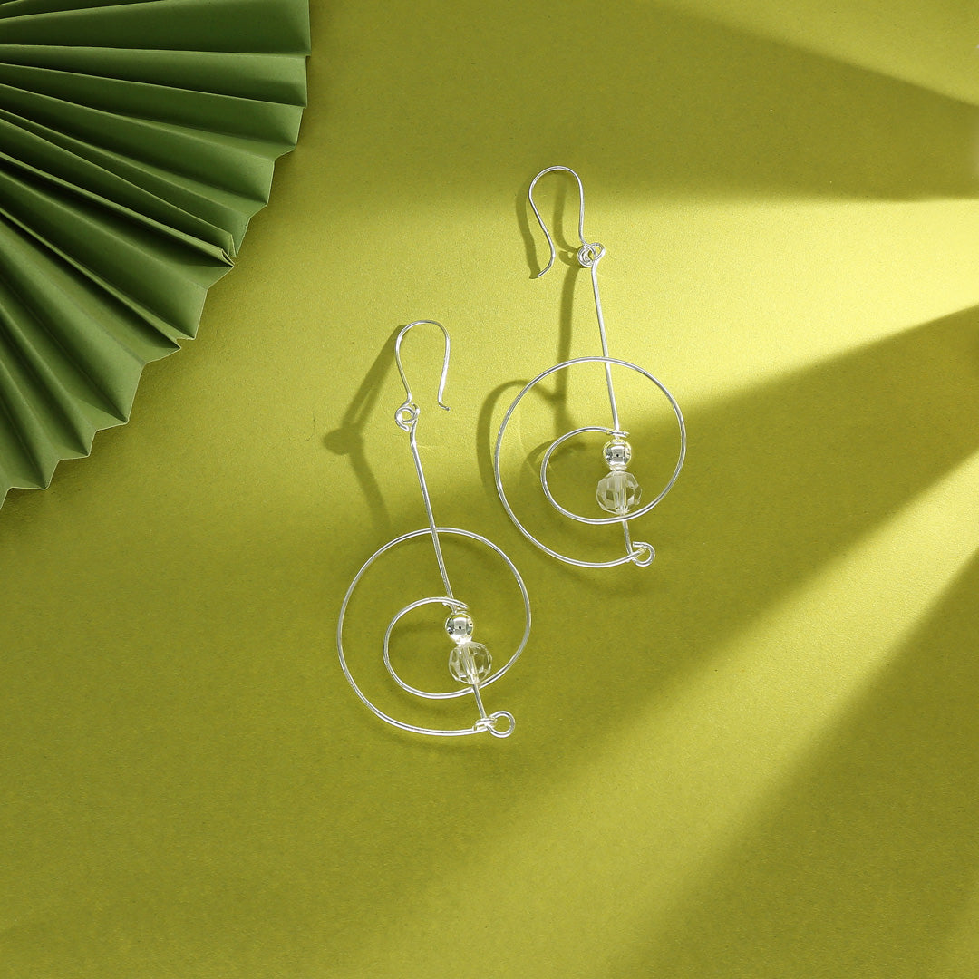 Galactic Grace Drop & Danglers Silver Earring