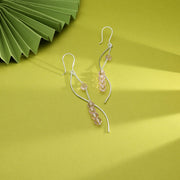 Rose Wave Drop & Danglers Silver Earring