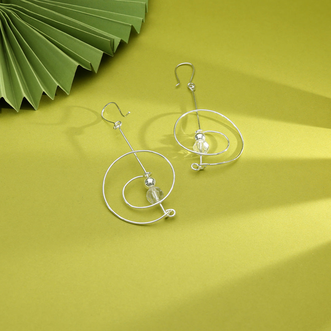 Galactic Grace Drop & Danglers Silver Earring