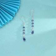 Sapphire Rain Drop & Danglers Silver Earring