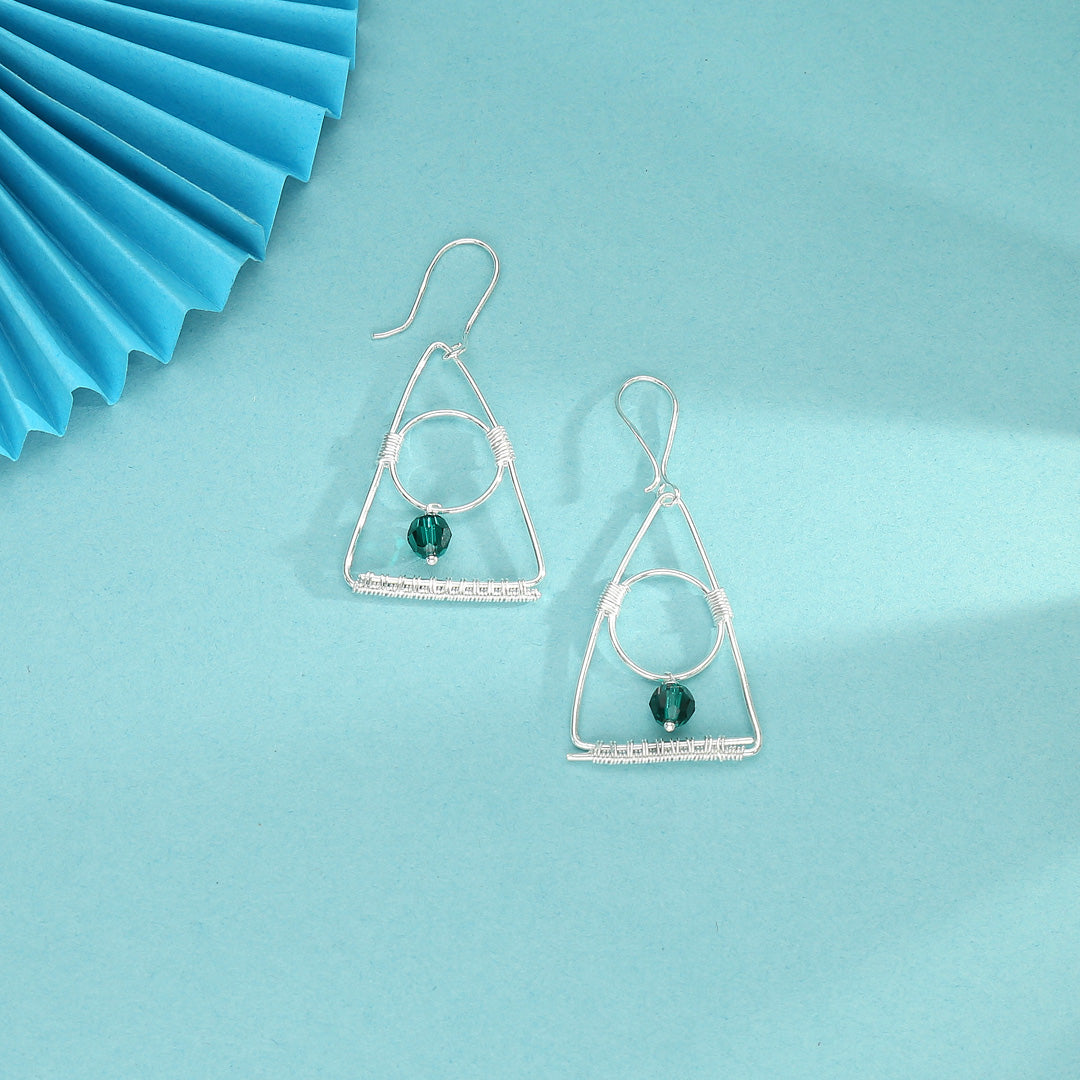 Geometrix Glow Drop & Danglers Silver Earring