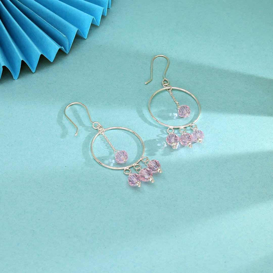 Amethyst Fringe Drop & Danglers Silver Earring