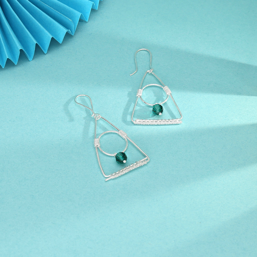 Geometrix Glow Drop & Danglers Silver Earring