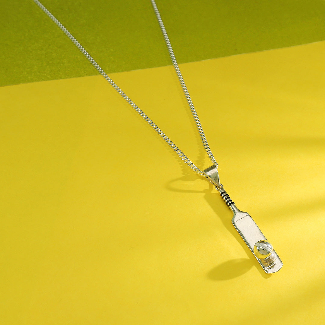 Cricket Spirit 916 Silver Chain & Pendant For Men
