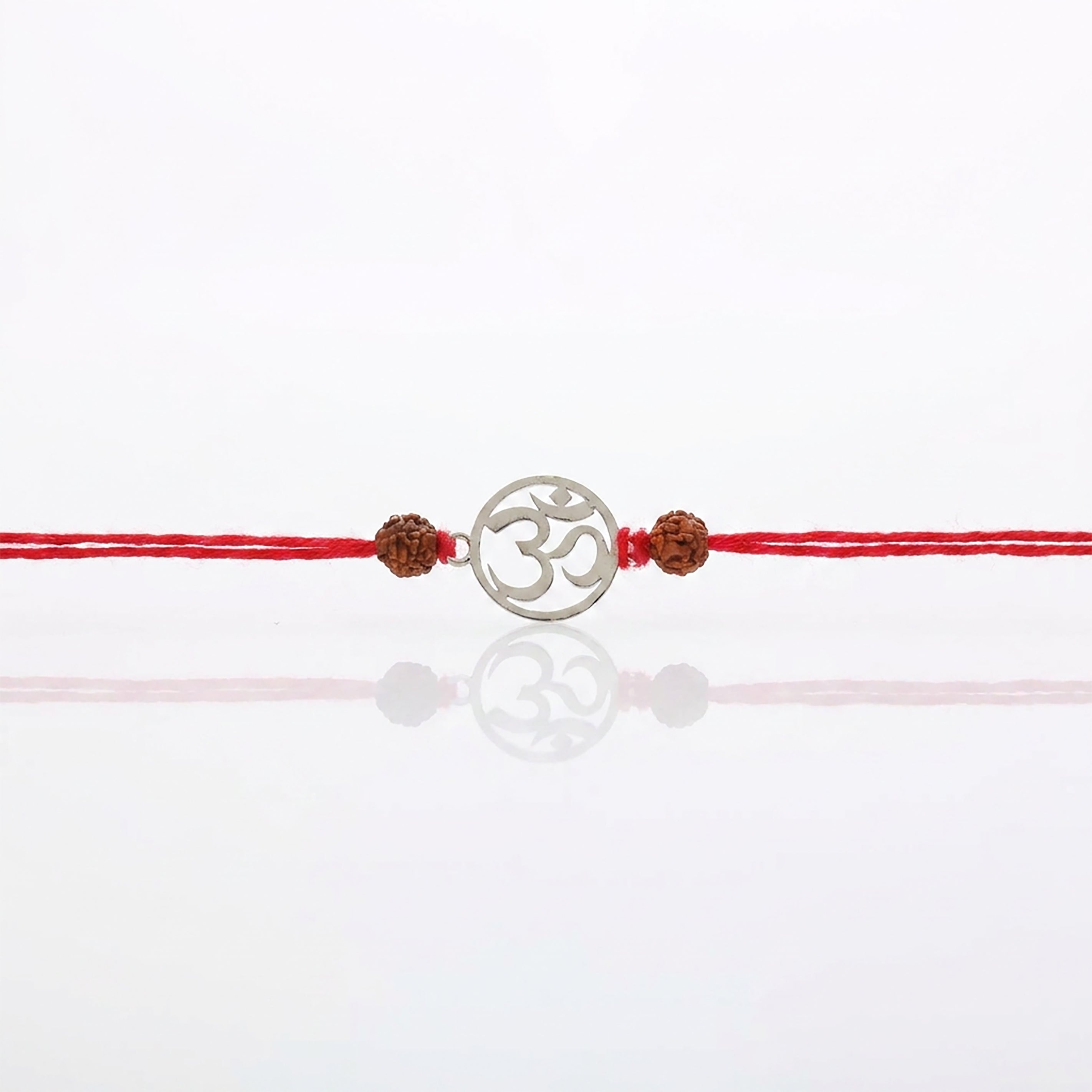 PNG Jewellers Silver Plated Om Divine Rakhi For Men
