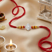 PNG Jewellers Eliptical Silver Rakhi For Men's