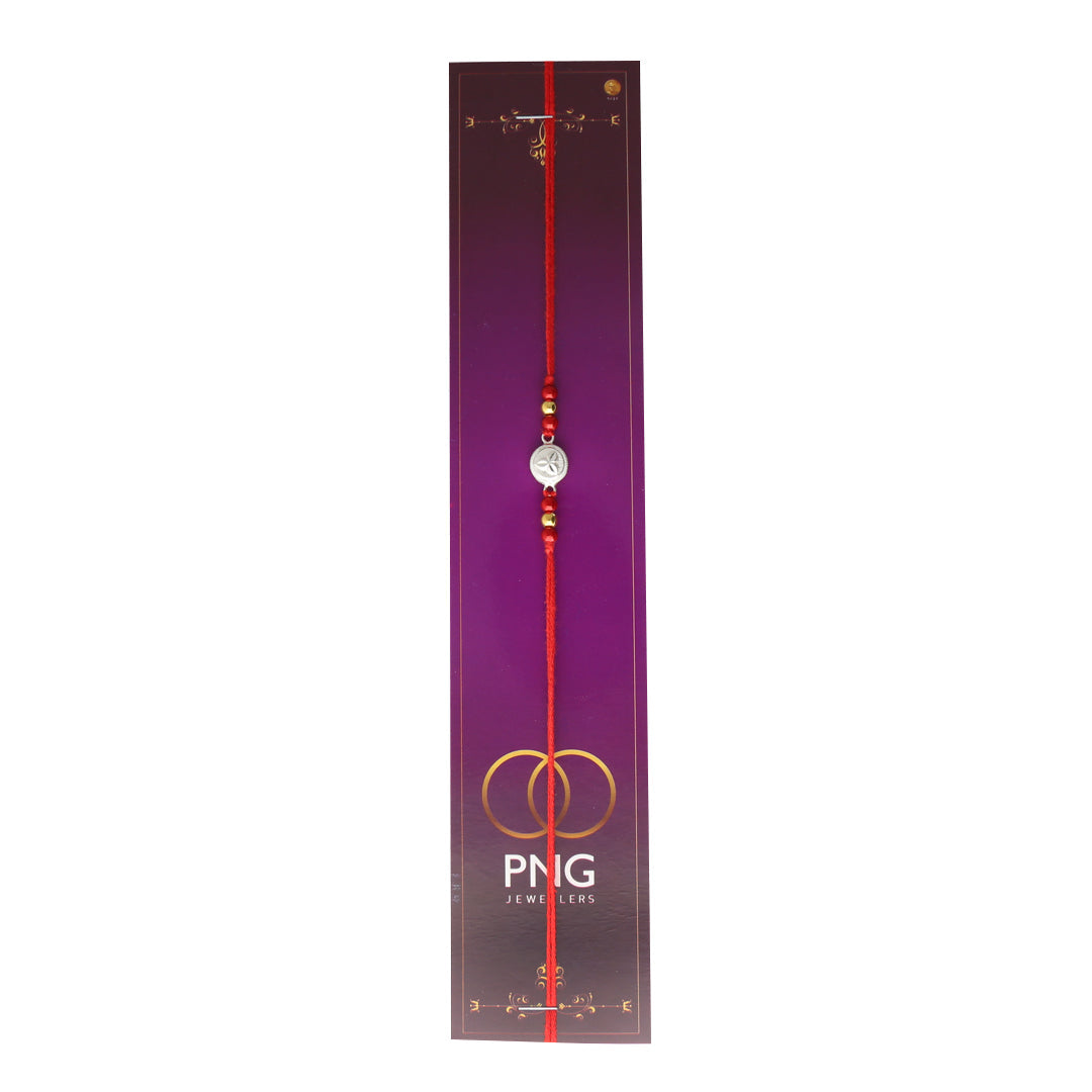 PNG Jewellers Tri petal Silver Rakhi For Men's