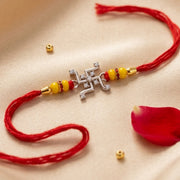 PNG Jewellers Swastik Silver Rakhi For Men's