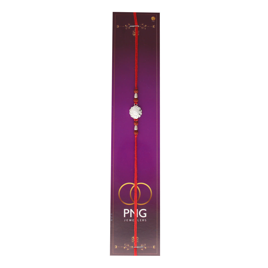 PNG Jewellers Blooming Silver Rakhi For Men's