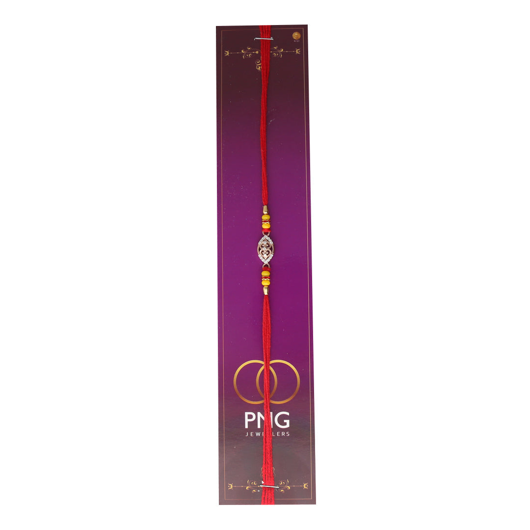 PNG Jewellers Hearts Silver Rakhi For Men's
