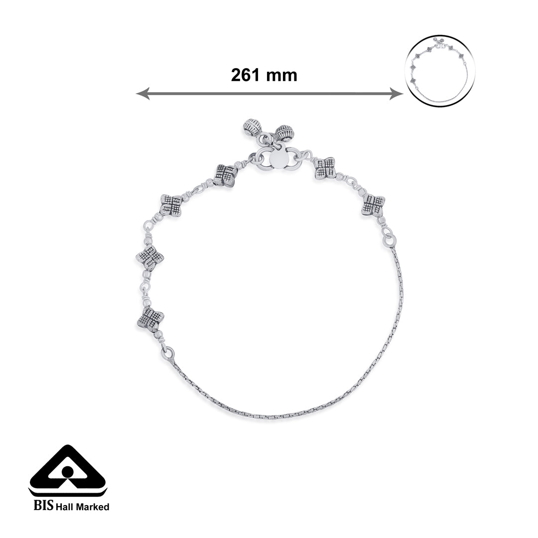 Starlet Step Silver Anklet