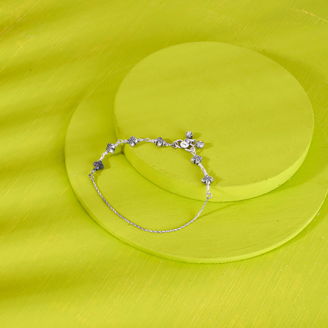 Starlet Step Silver Anklet