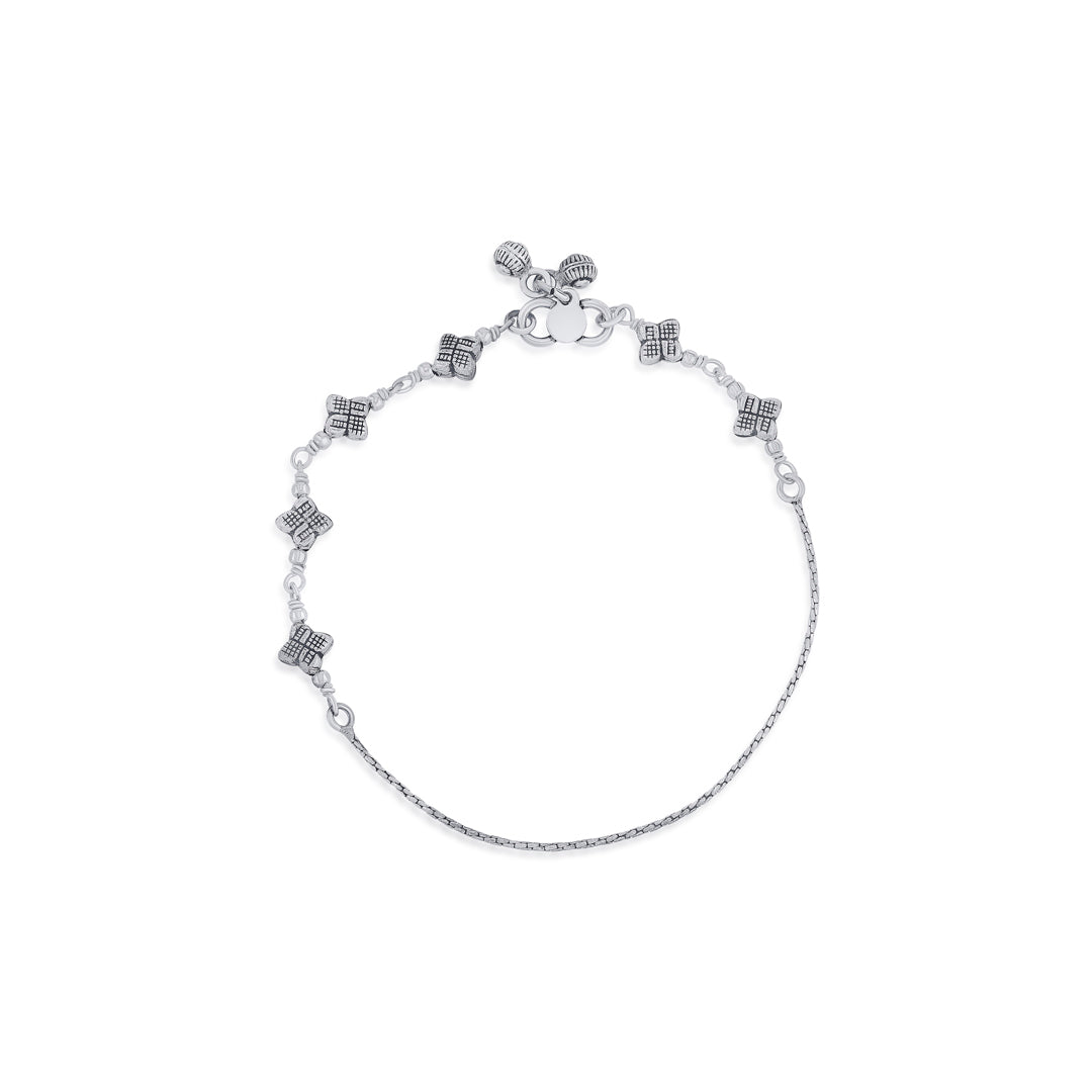 Starlet Step Silver Anklet