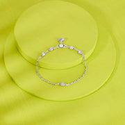 Floral Muse Silver Anklet