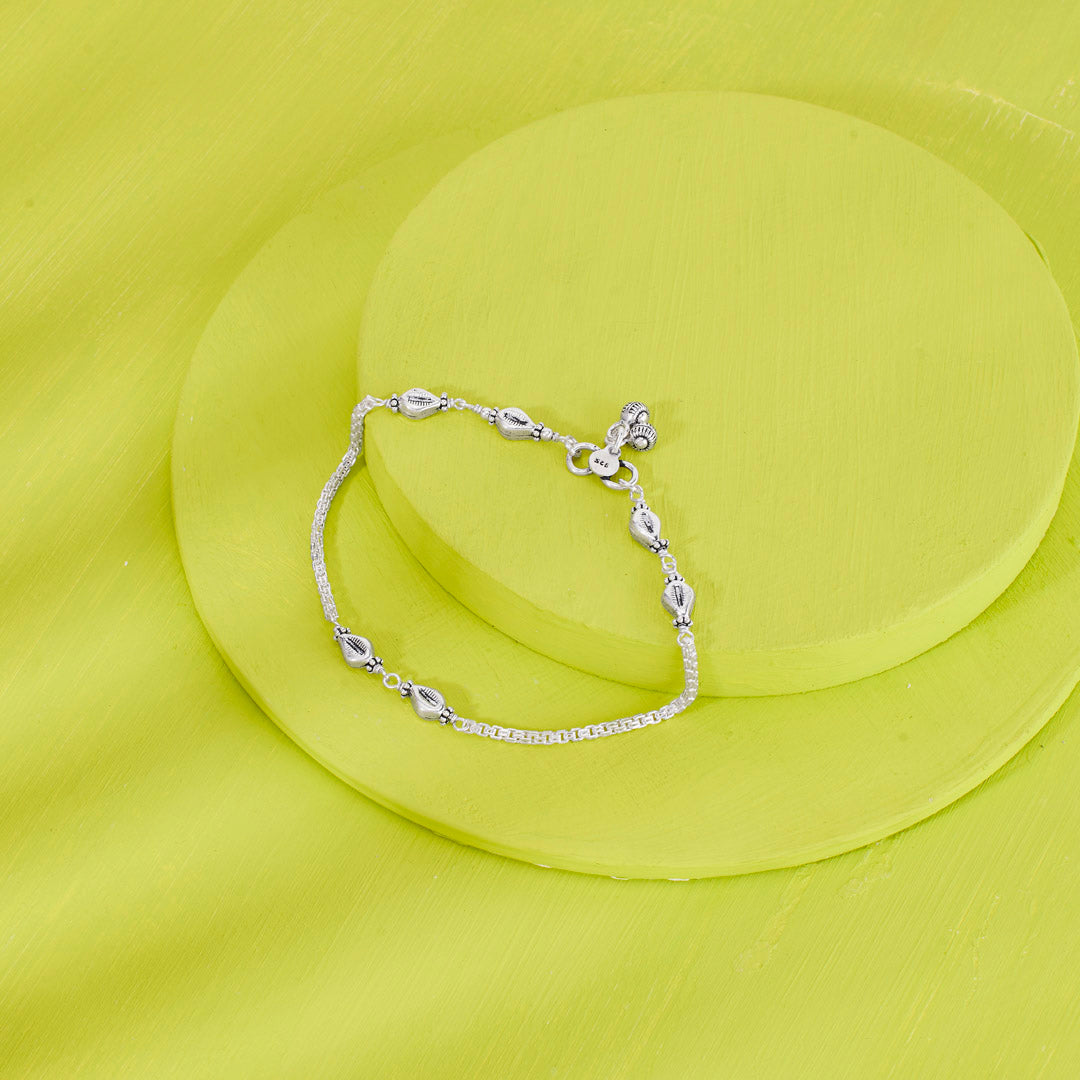 Chic Tinkle Silver Anklet