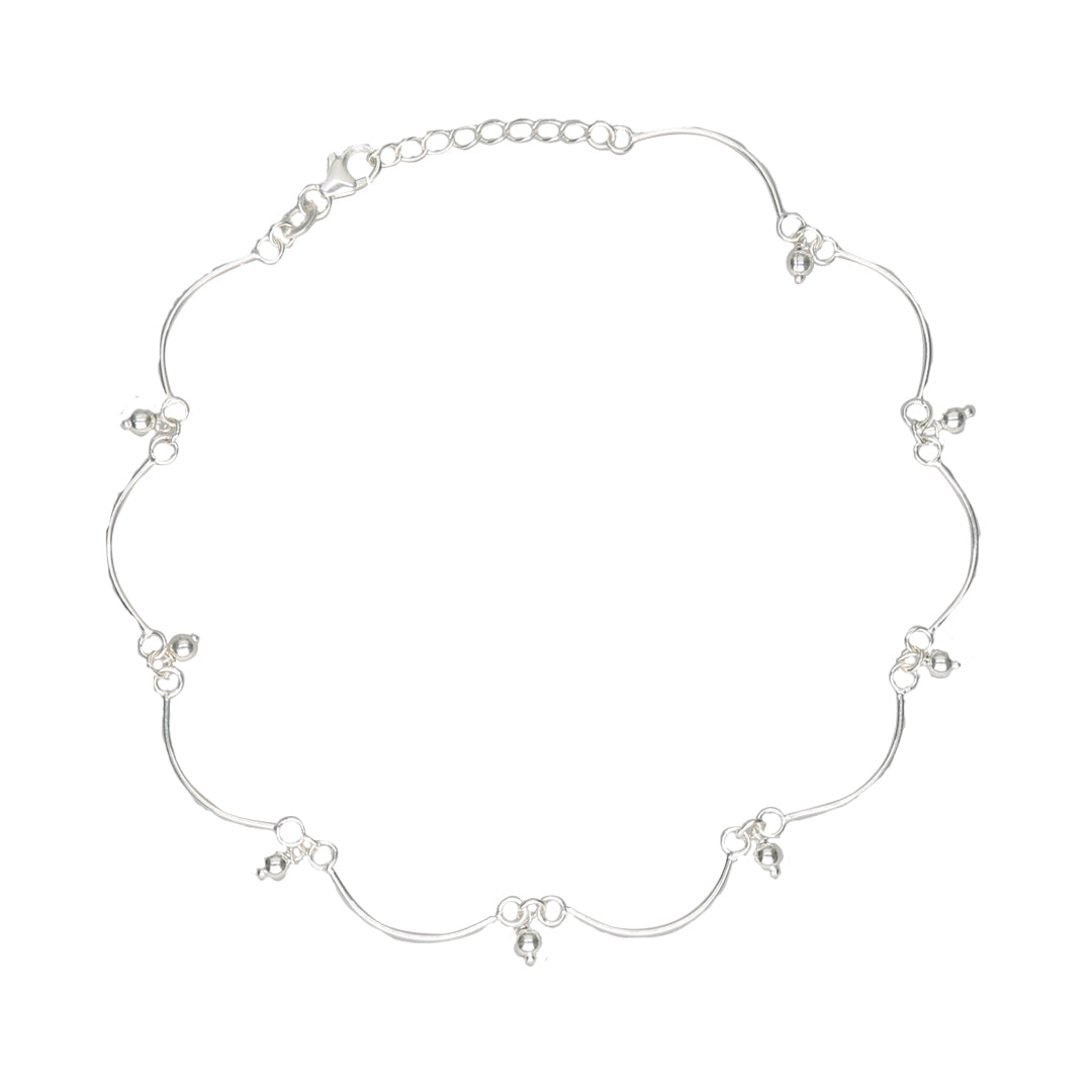 Wave Whim 916 Silver Anklet For Woman