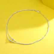 Tranquil Tiers 916 Silver Anklet For Woman