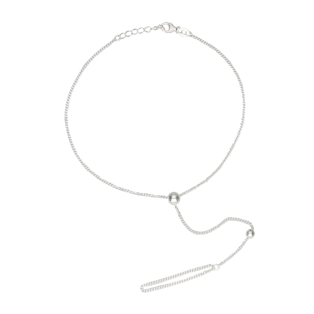 Urban Drape 916 Silver Anklet For Woman