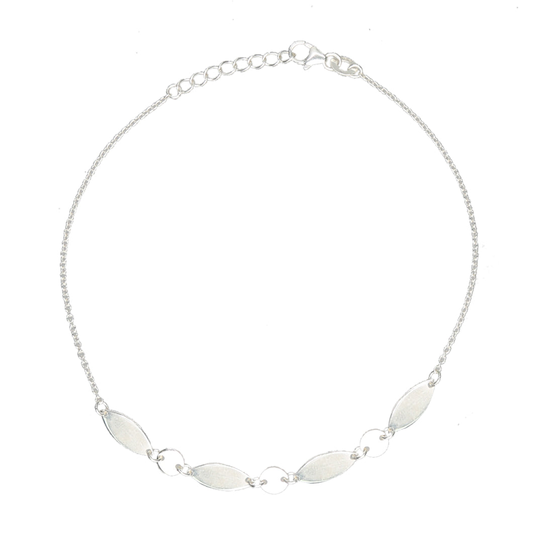 Leaflet Grace 916 Silver Anklet For Woman