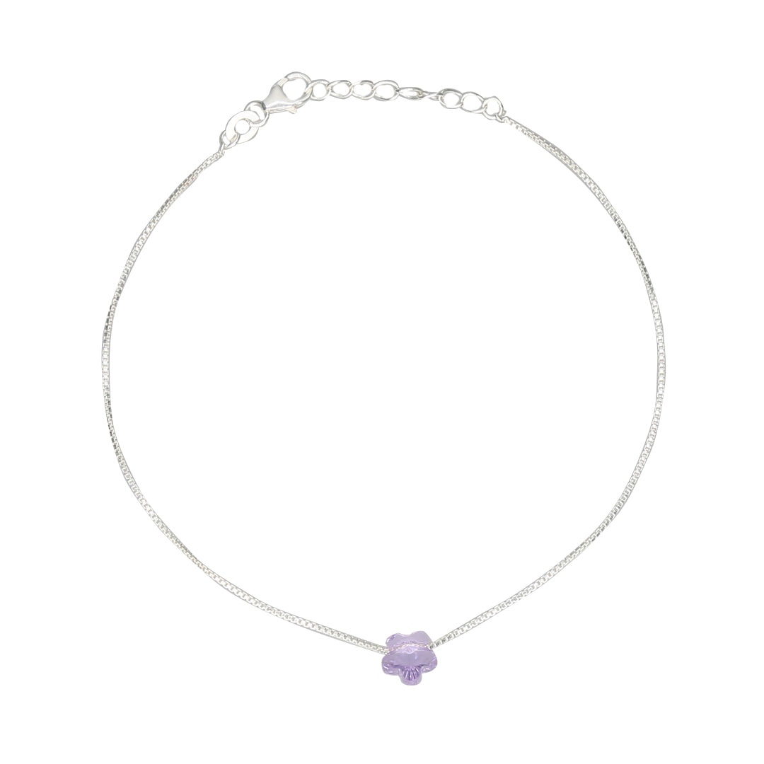 Violet  Whisper 916 Silver Anklet For Woman