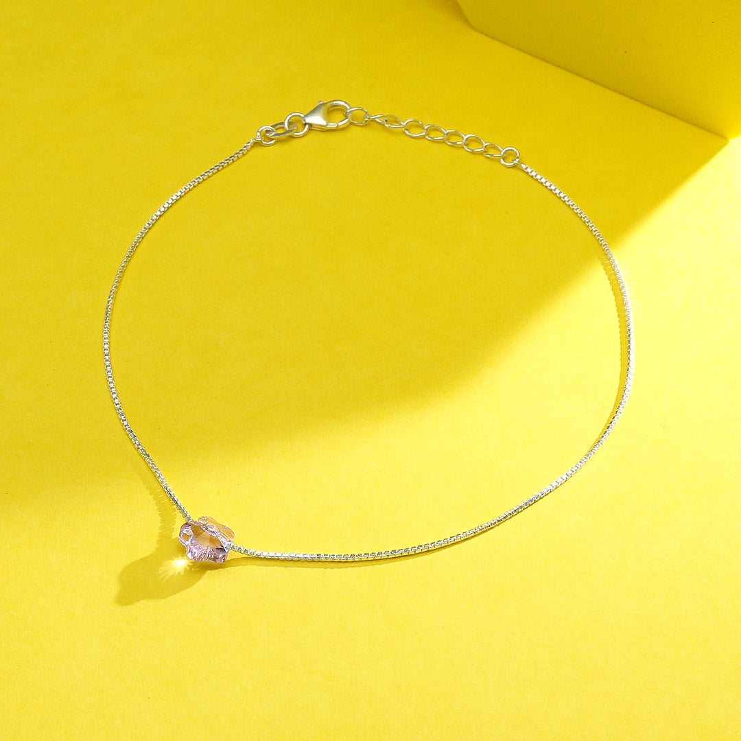 Violet  Whisper 916 Silver Anklet For Woman