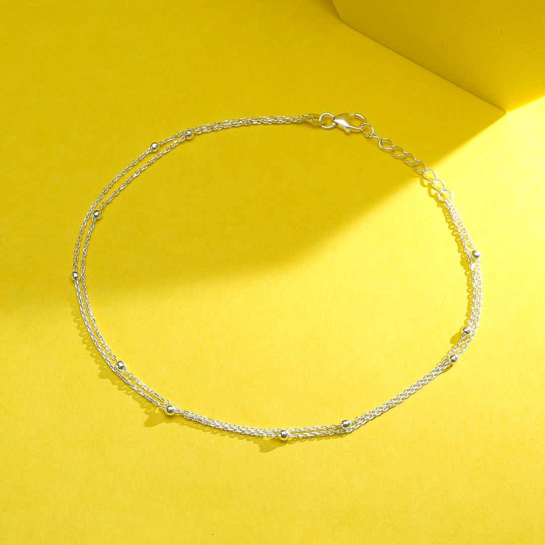 Twinkle Trail 916 Silver Anklet For Woman