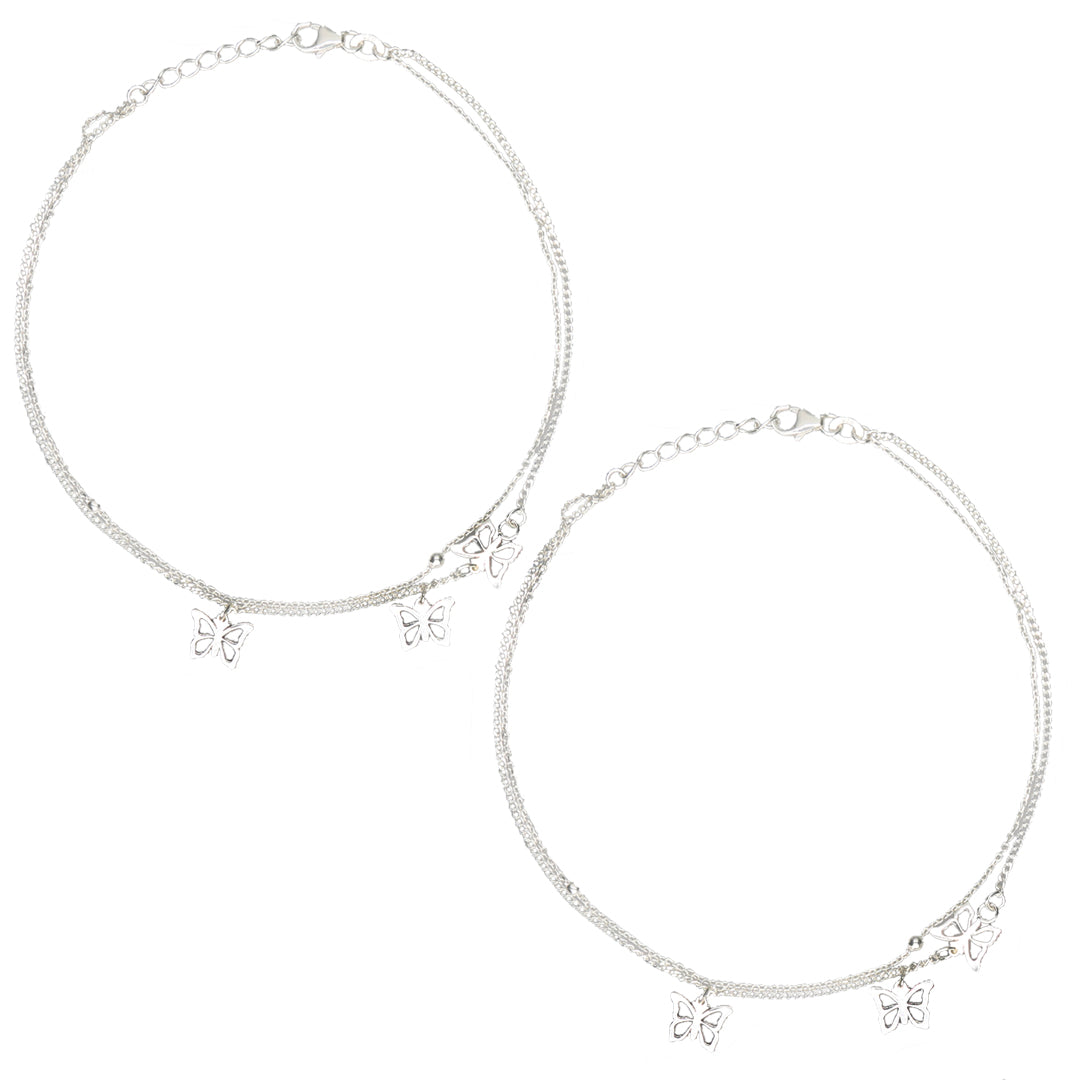 Sky Dancer 916 Silver Anklet For Woman