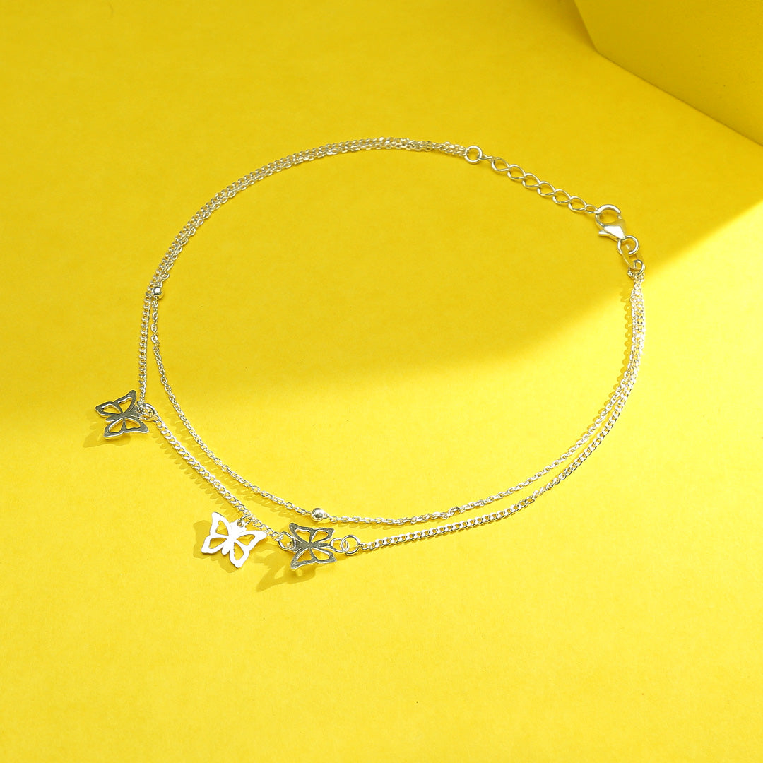 Sky Dancer 916 Silver Anklet For Woman