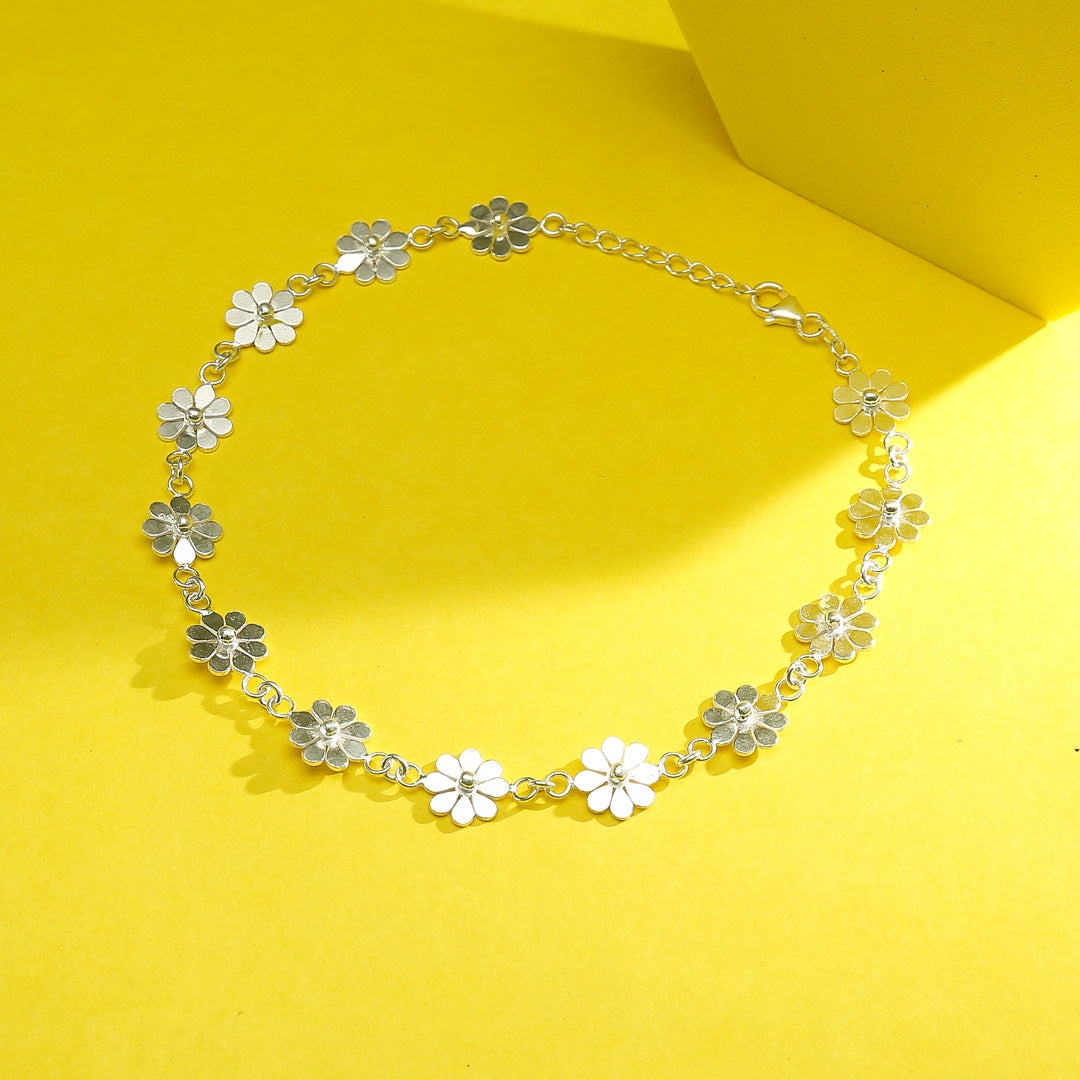 Spring Vine 916 Silver Anklet For Woman
