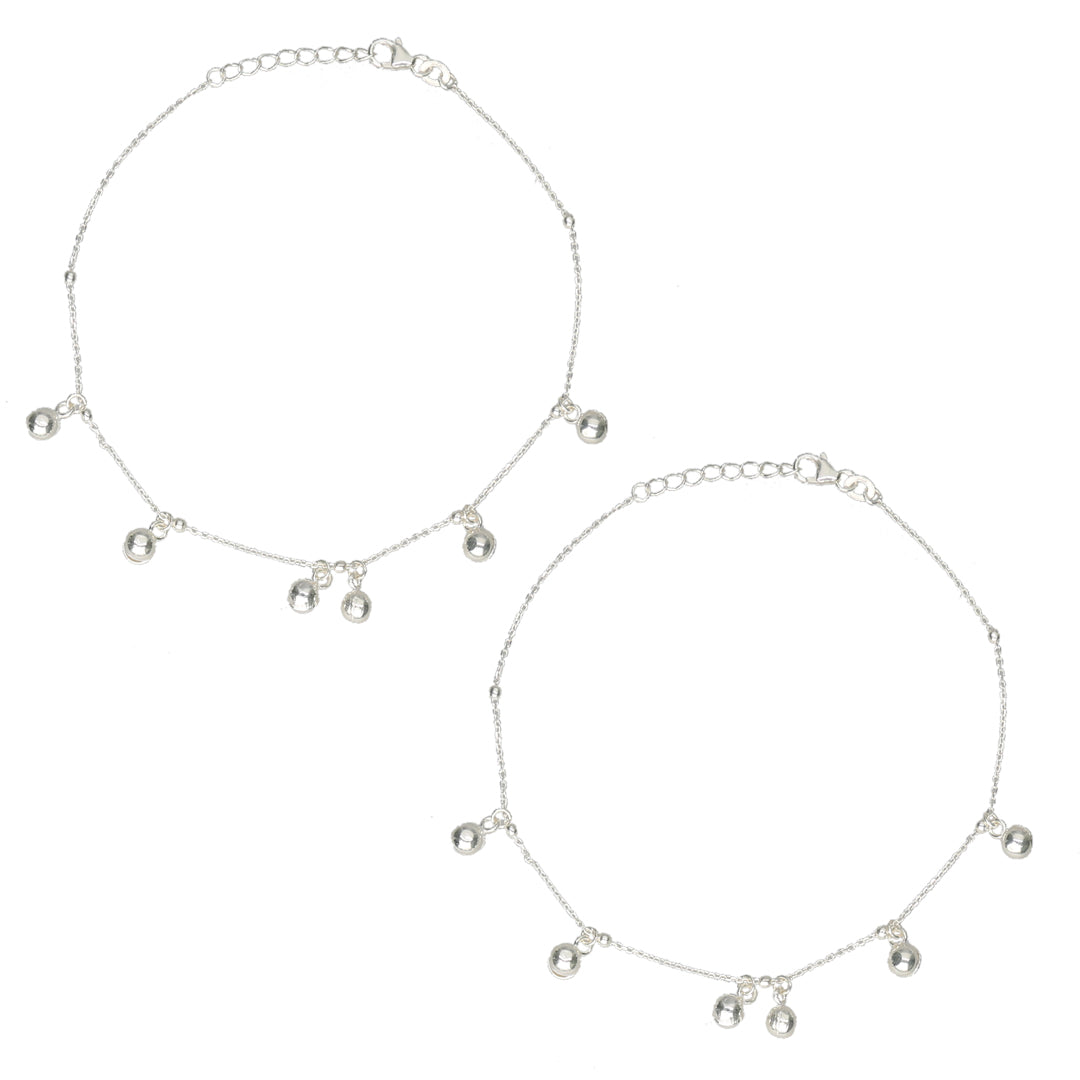 Ghoongroo Lite 916 Silver Anklet For Woman