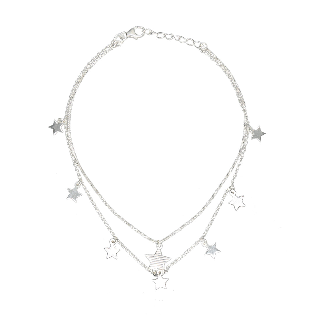 Starshine Drift 916 Silver Anklet For Woman