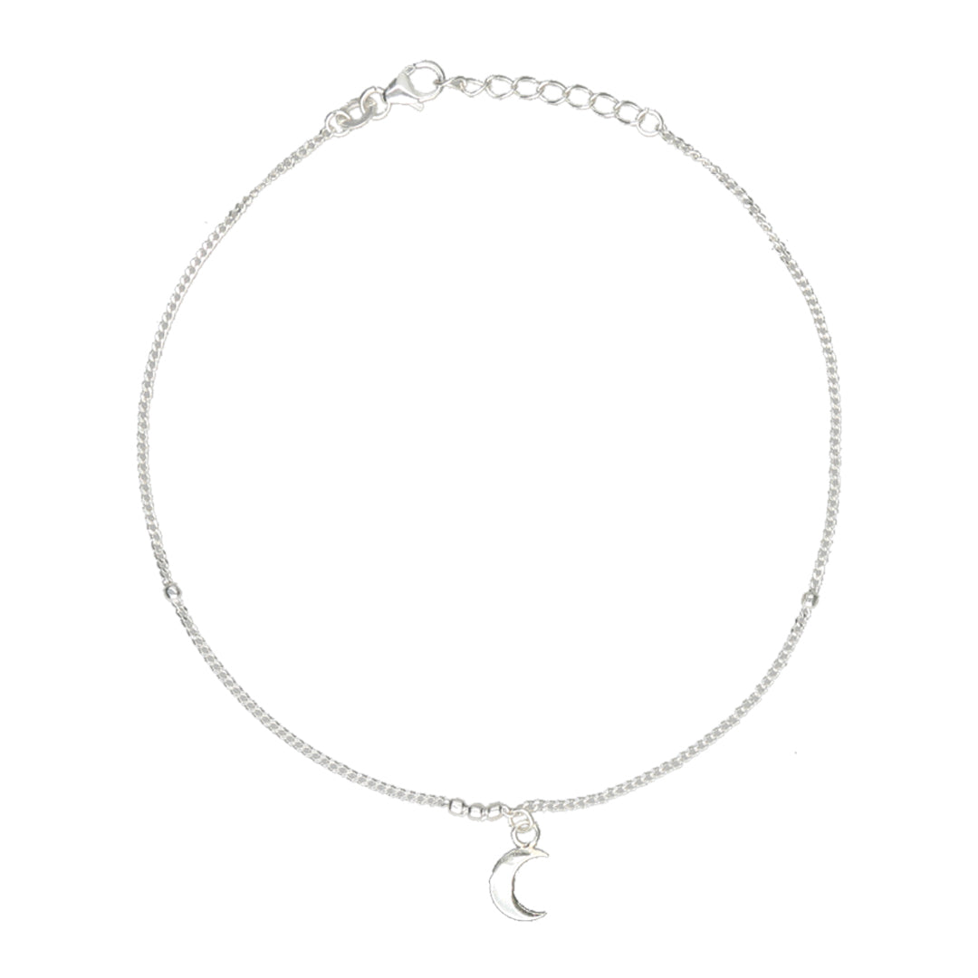 Moonbeam Charm 916 Silver Anklet For Woman