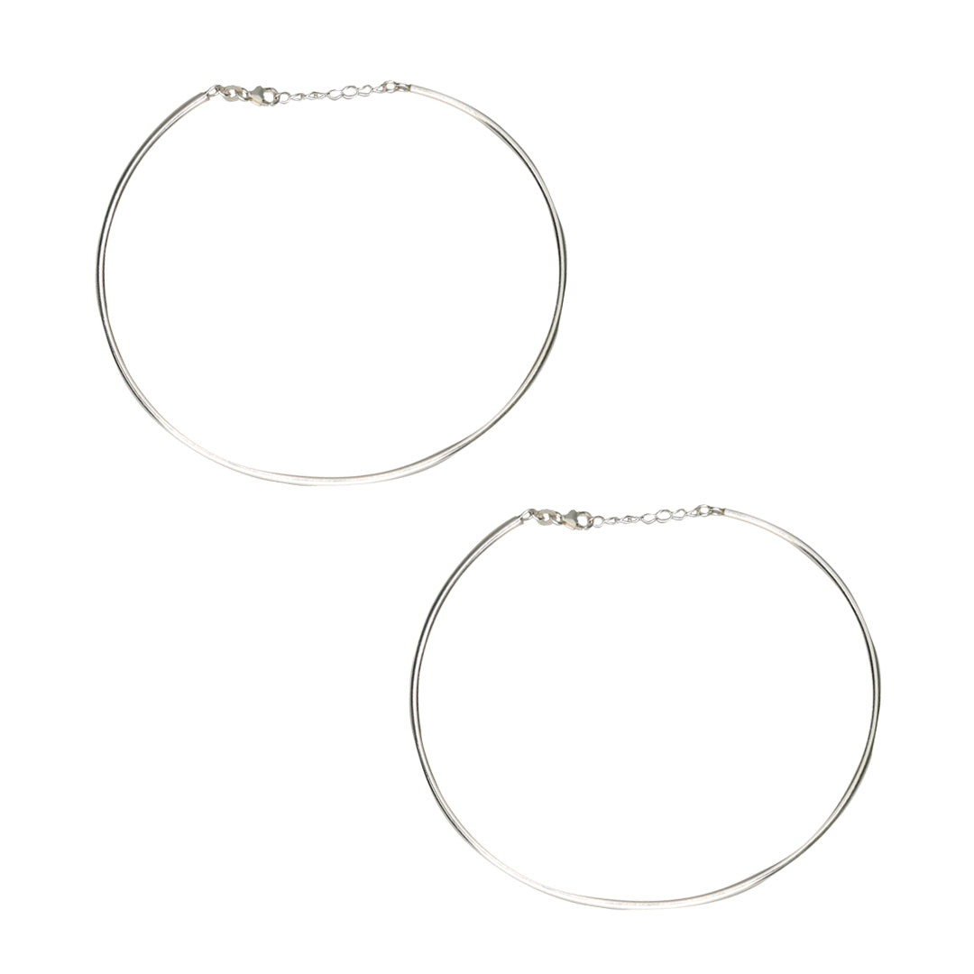 Nude Edge 916 Silver Anklet For Woman