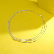 Gentle Drizzle 916 Silver Anklet For Woman