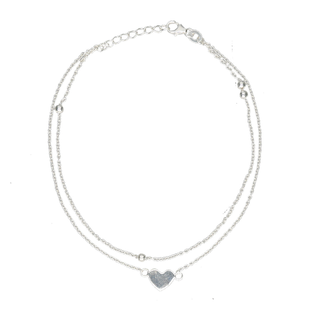 Link & Layer 916 Silver Anklet For Woman