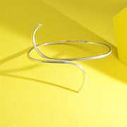 Ripple Edge 916 Silver Anklet For Woman