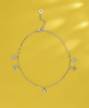 Blissfull Aura Silver Anklets