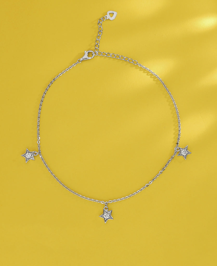 Chic Remix Silver Anklets
