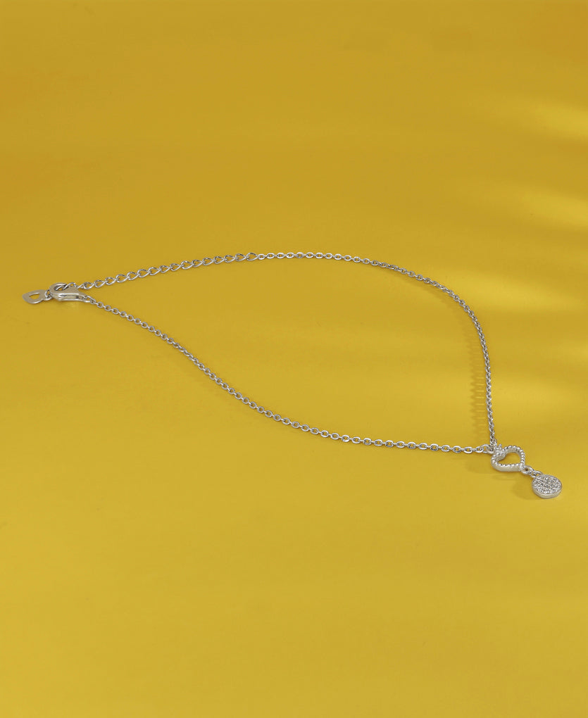 Playful Mirage Silver Anklets