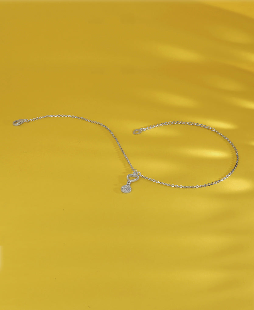 Playful Mirage Silver Anklets
