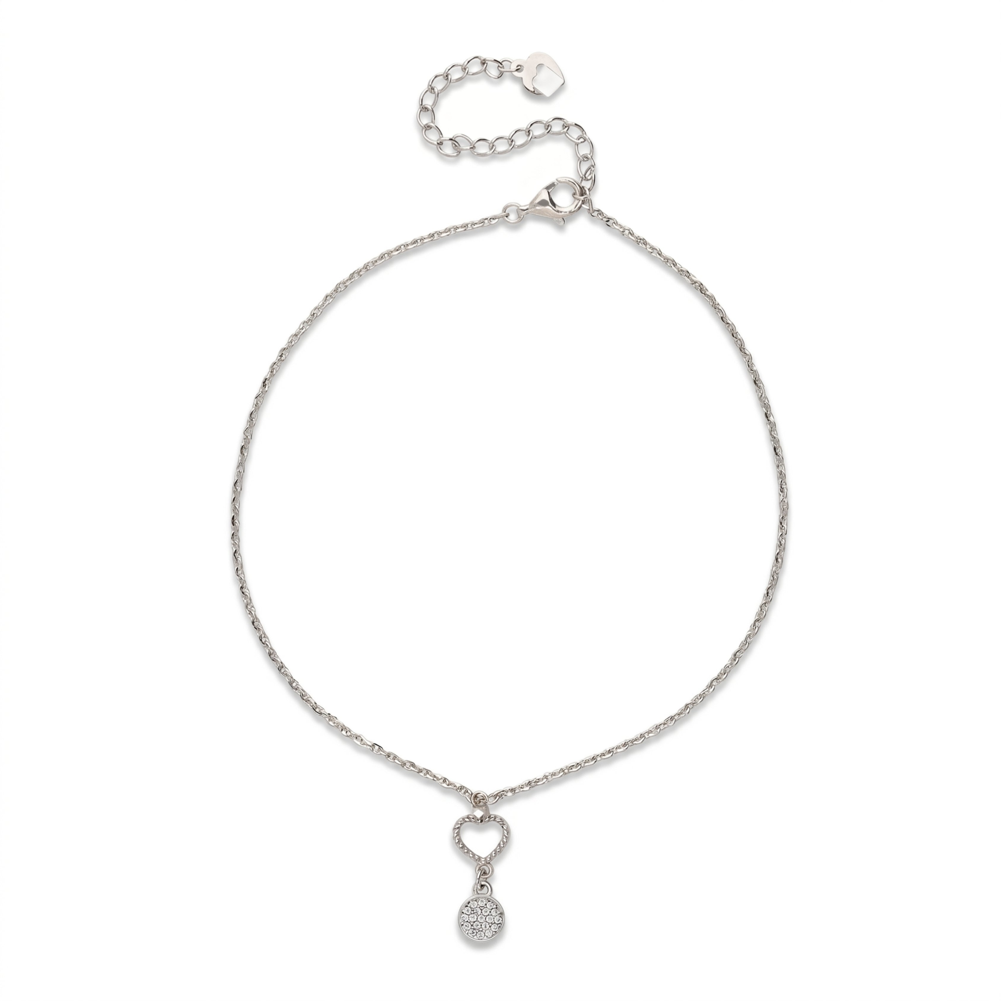 Playful Mirage Silver Anklets