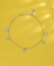 Magnetic Aura Silver Anklets