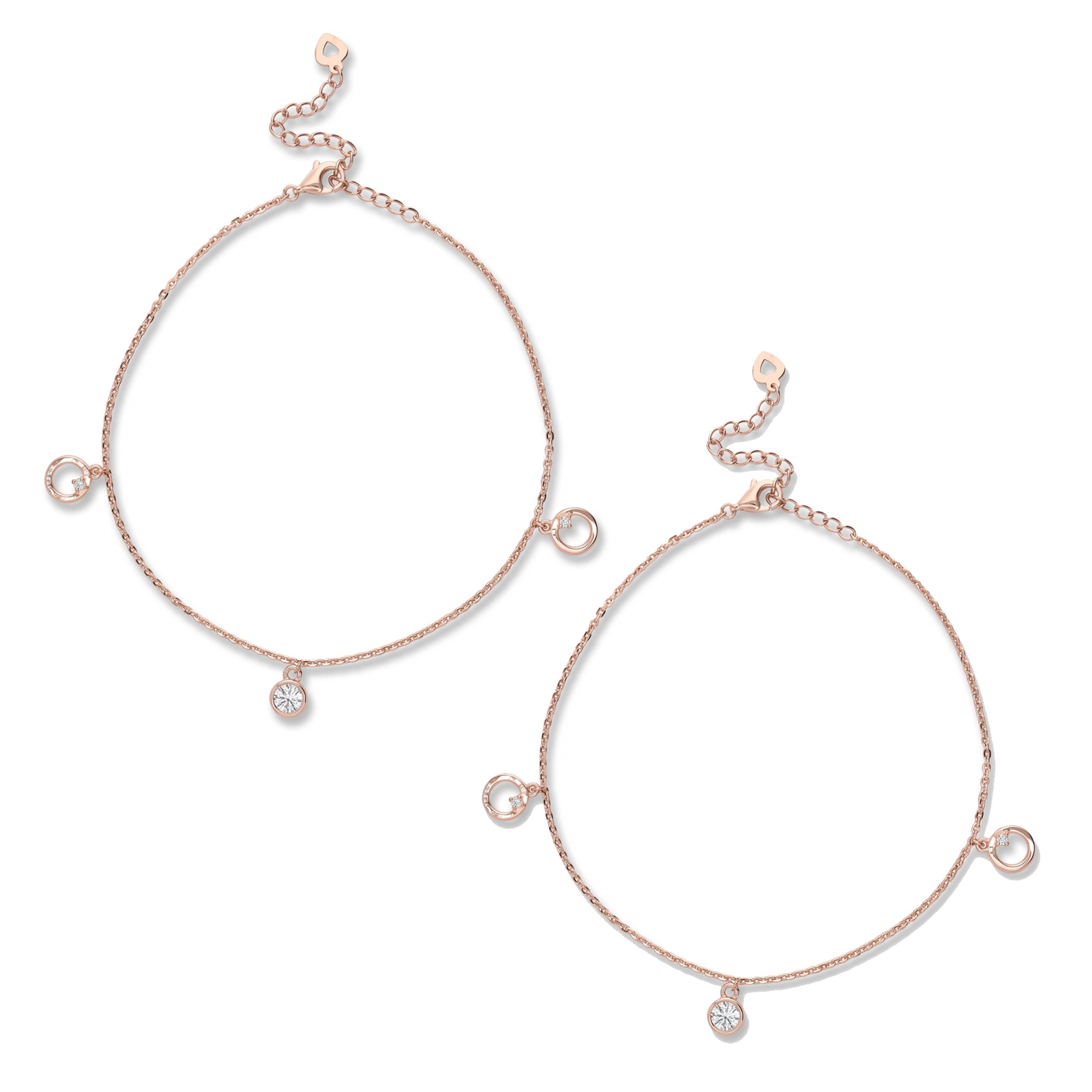 Artistic Edge Silver Anklets