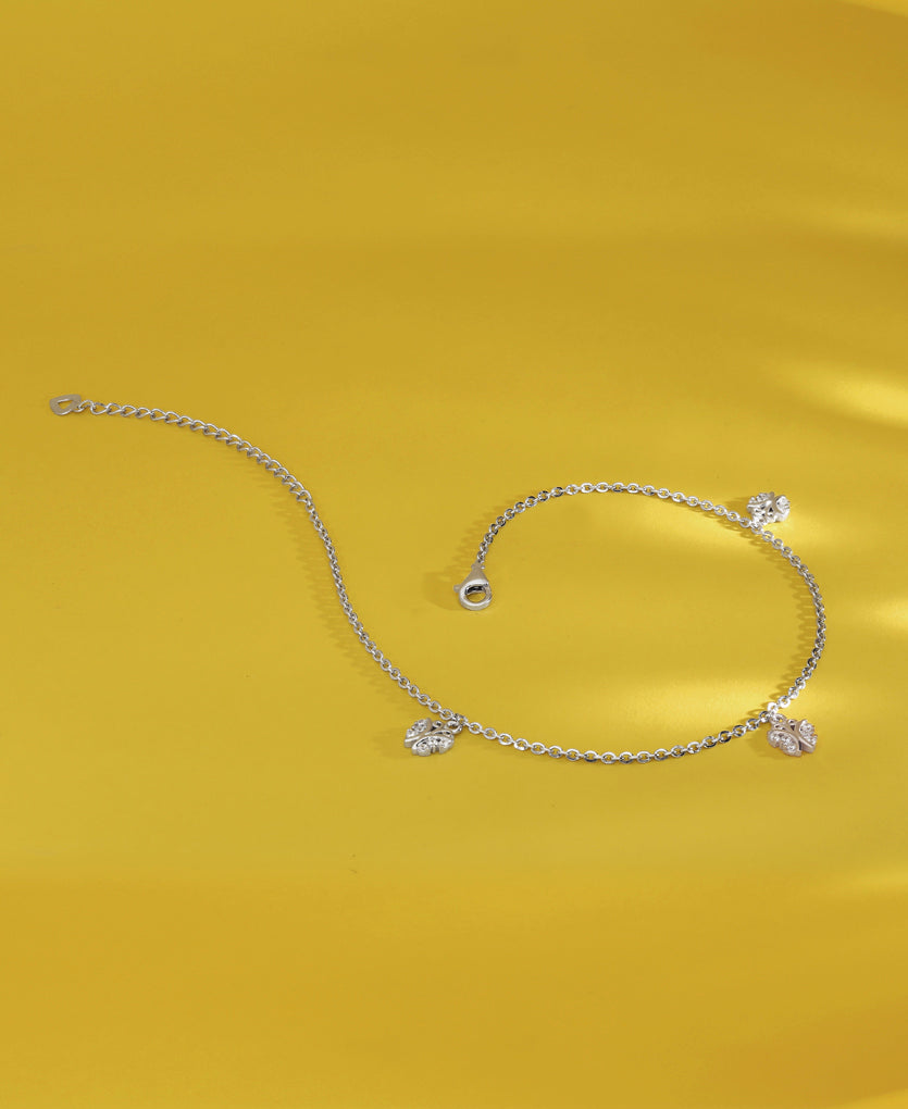 Lunar Delicacy Silver Anklets