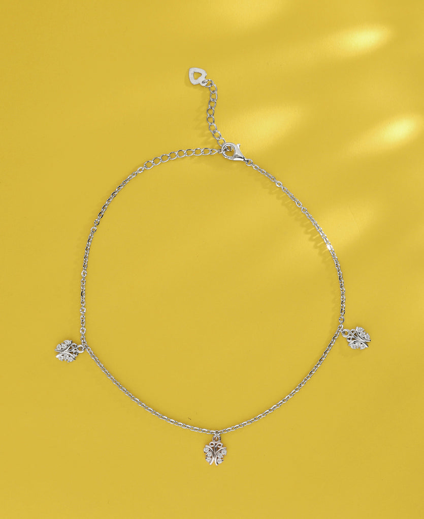 Lunar Delicacy Silver Anklets
