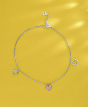 Serene Shadow Silver Anklets