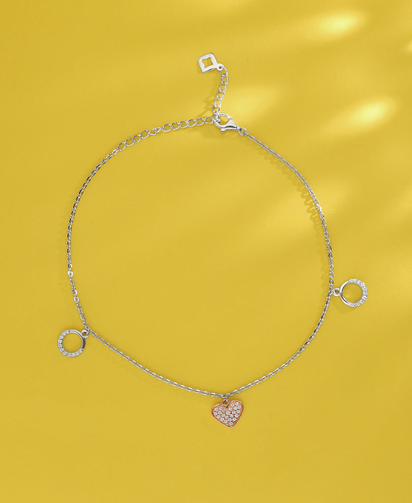Serene Shadow Silver Anklets