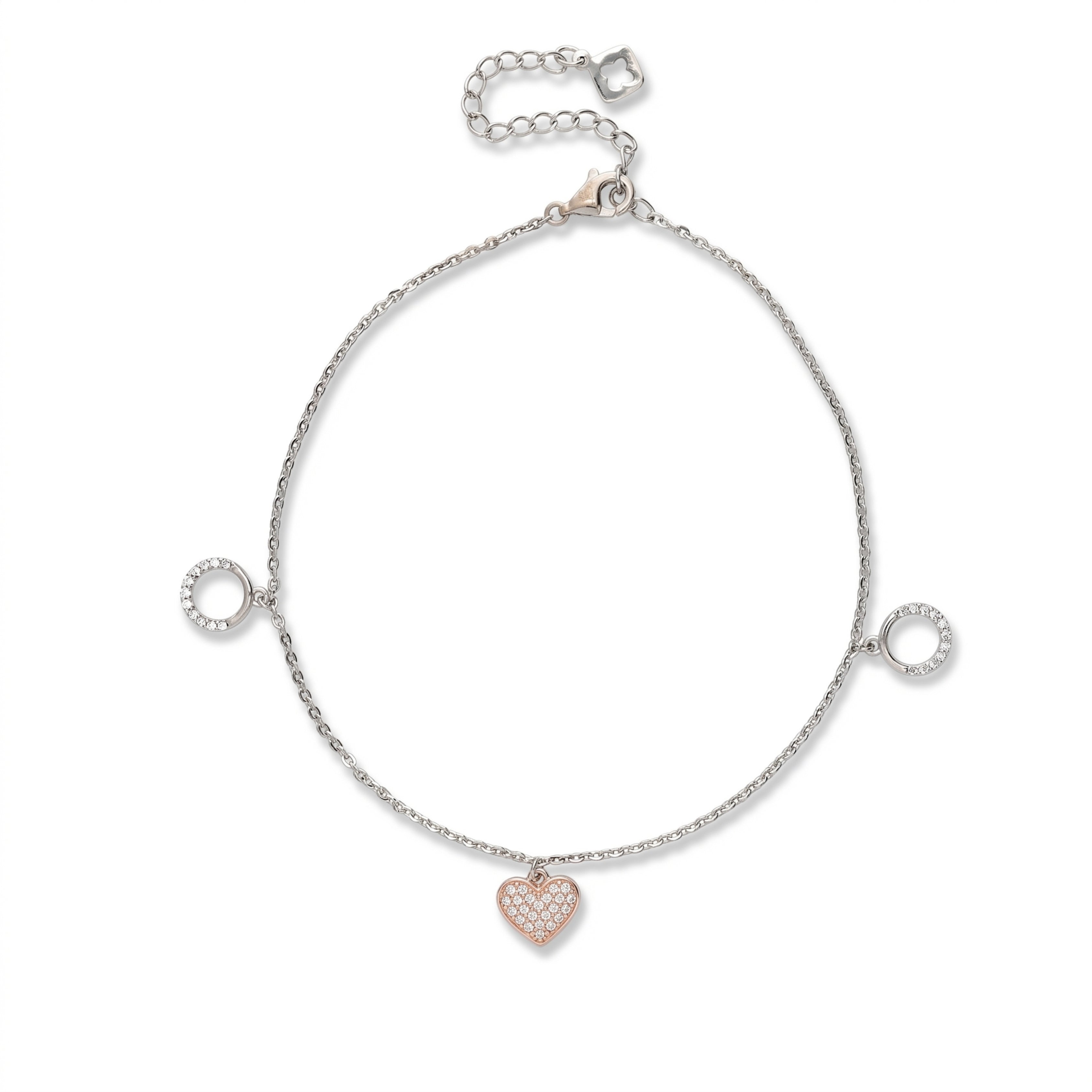 Serene Shadow Silver Anklets