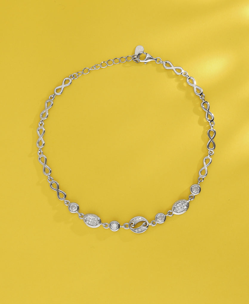 Mystic Melody Silver Anklets