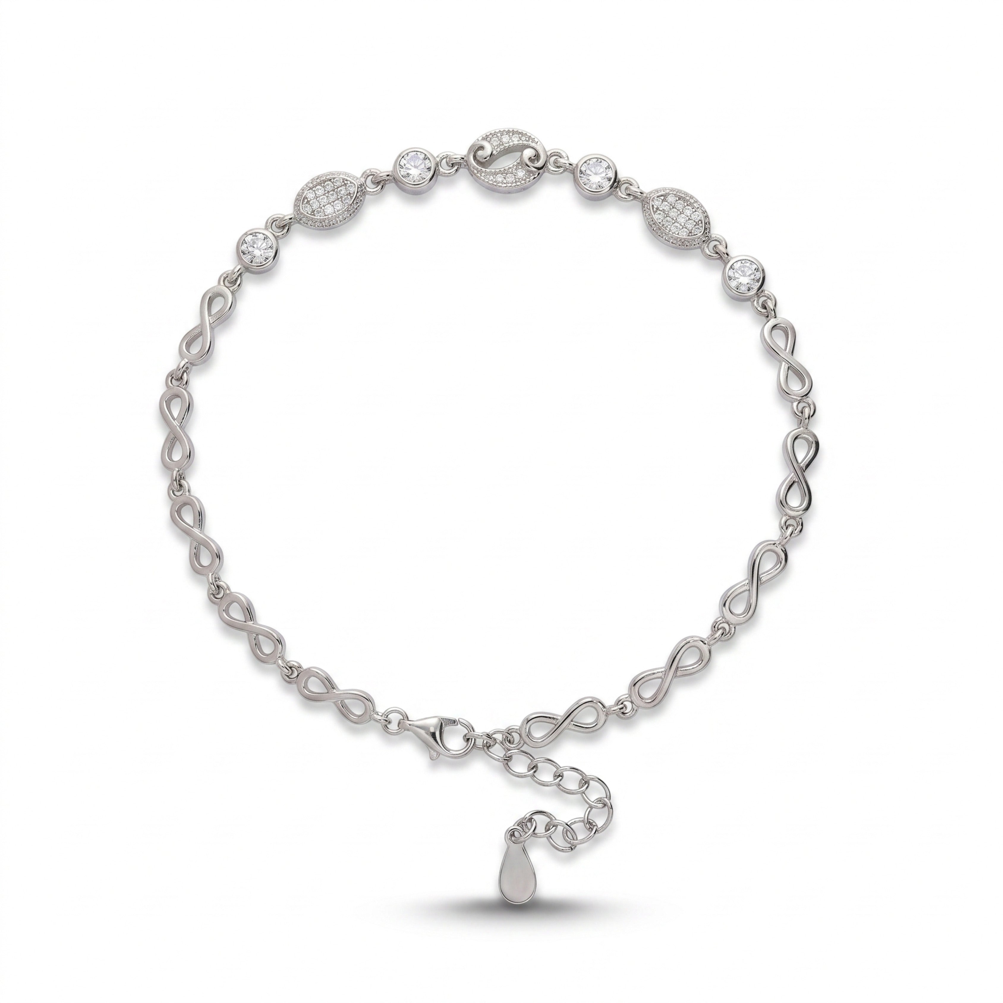 Mystic Melody Silver Anklets